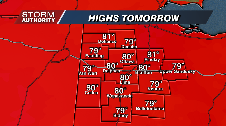 Highs Thursday